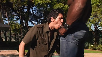Black Guy In Leather Fucks White Dude