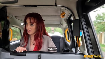 Slim French Redhead In A Rush Struggles To Take A Massive Italian Cock In Her Tight Pussy On Fake Taxi