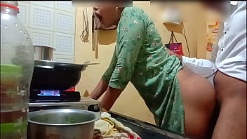 Wife Enjoyed Intimate Moment During Cooking
