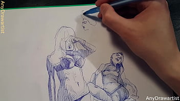How To Sketch Erotic Art Quickly With A Ballpoint Pen – Speedpaint Tutorial