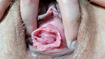 Teen With Hair Close-up Fingering Pussy