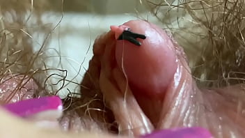 Extreme Close-up Of Large Clit, Vagina, Asshole, Mouth, Giantess Fetish Video With Hairy Body
