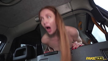 Redhead Milf In Sexy Nylons Enjoys A Wild Ride On A Thick Cock In A Fake Taxi
