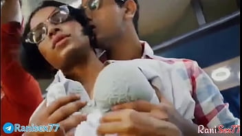 Young Woman Intimate On Moving Bus, Hindi Audio Included