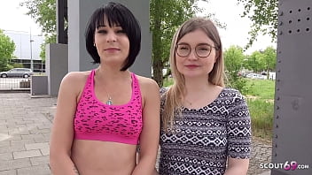 German Scout – Two Tender Berlin Girls Convinced For Their First Ffm Threesome