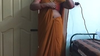 Indian Wife In Saree Shows Off Big Boobs And Shaved Pussy, Teasing With Nipple Play And Masturbation