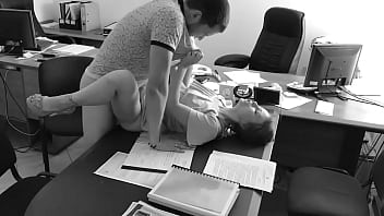 Boss Secretly Films Intimate Encounter With Petite Secretary On Office Desk