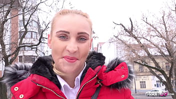 German Scout – Slim Girl Lulu In Fur Jacket And Leggings Picked Up For A Cheating Fuck On The Street