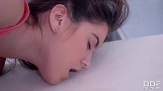 Teen Evelina Darling Gets Herself Off In The Clinic.