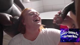 Voluptuous Redhead Julie Ginger In A Bathroom Blowbang