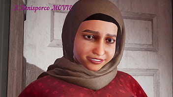 A Muslim Woman In A Hijab With A Curvy Figure Engages In Anal Sex And Is Ejaculated On.