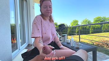 Public Risky Sex With A Huge Cumshot On The Face