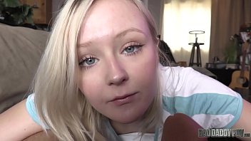 Petite Blonde Teen Gets It From Natalia Queen