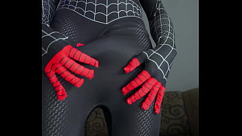 Miles Morales Spider-man Cosplay Jerking Off And Cumming Hard – Lots Of Cum