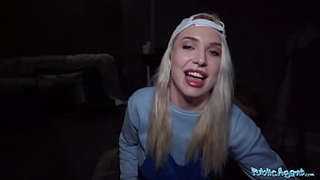 Pizza Delivery Girl With Large Natural Breasts Gets A Surprise Filling