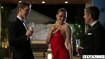 Tori Black Handles Two Guys At An Awards After-party