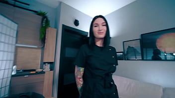Nurse In Latex Gloves Assists Patient With Semen Sample Collection