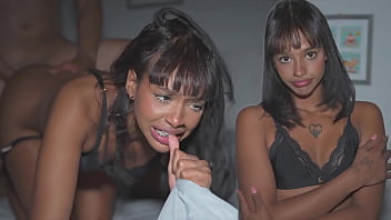 Ebony Woman Receives A Large Creampie