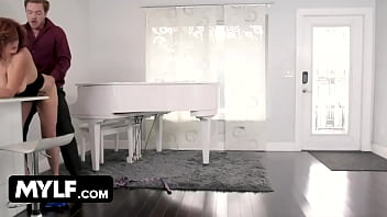 Stepson Gets A Wild Surprise From Busty Stepmom Andi James In The Bathroom.