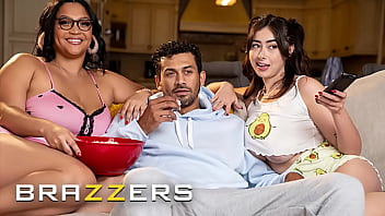Movie Night With Ashlyn Peaks And Chloe Surreal Heats Up Into A Steamy Threesome