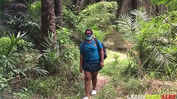 College Girl Gets Lost In The Woods And Has A Wild Encounter With Two Bikers