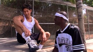 A Young White Guy Gets Stretched By A Large Black Cock
