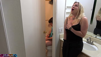 Stepson Gets Caught In The Bathroom And Ends Up With His Stepmom