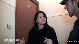 Sublime Young French Brunette Cheated On And Screwed By Two Perverts