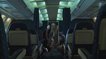 Lesbian Encounter Between Linsey Mckenzie And Puma Swede On A Transatlantic Flight