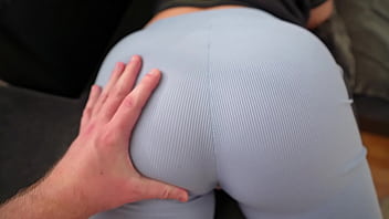 Caught My Stepsister Touching Herself And Took Her Through The Rip In Her Yoga Pants.