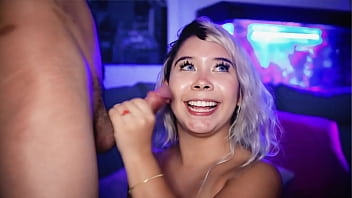Innocent-looking Blonde Gets A Huge Facial