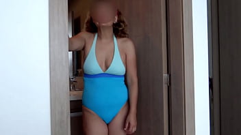 Woman Flaunts Her Chest In The Pool For Onlookers’ Pleasure.