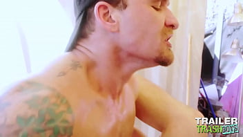 Inked Hunk Isaac And Raw Breeds Greg Riley: Trailer Trash Boys