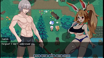 First Time On Portal Island: Double Release Inside A Bunnygirl