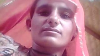 Rajasthani Woman Adjusting Her Sari