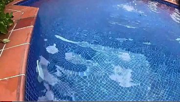 Poolside Encounter With A Latina Amateur