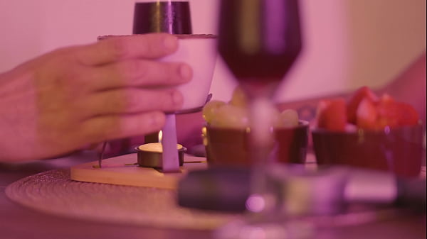 Couple Getting Intimate After A Romantic Dinner