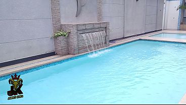 Poolside Temptation: Hooking Up With The Guy From The Pool (james King & Slim Tattooed Girl)