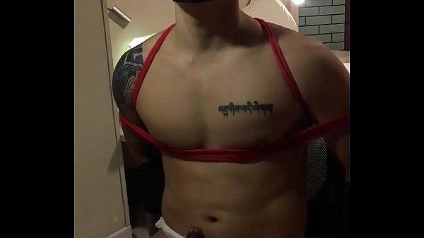 Muscular Asian Man In Bdsm Rope Play With Orgasm Denial