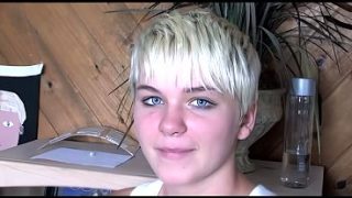 Blonde Girl Giving Oral To A Large Penis
