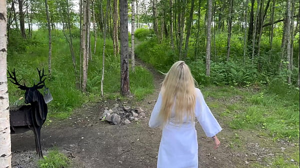 Outdoor Adventure With A Daring Blonde In Fishnets