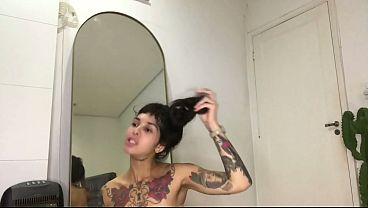 Extended Video Of A Woman Changing Outfits, Engaging In Personal Pleasure, And Performing Yoga, Featuring Natural Underarm Hair.