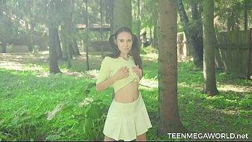 Saucy Siren Strips And Teases Herself On A Public Bench – Beauty-angels