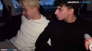 Two Pals Swap Car Blowjobs Before Hitting The Club