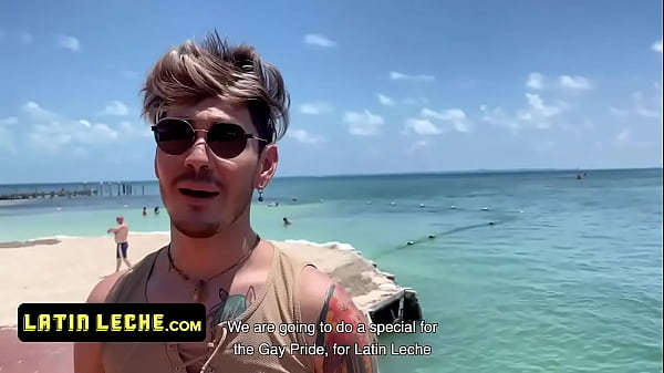 Latinos Rob Silva And Ken Nearly Busted Stuffing Their Asses On The Beach