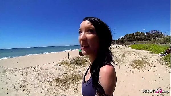 Slender Teen Tania’s Public Beach Debut: Taken By An Older Man For Her First Anal