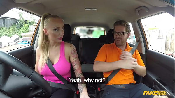 Big Titted Tattooed Milf Craves A Wild Ride At The Fake Driving School