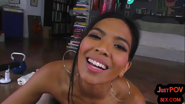 Intimate Close-up Of A Gorgeous Asian Beauty Eagerly Taking A Thick Cock Deep Down Her Throat