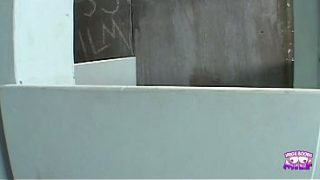 Her Man’s Waiting In The Car While This Dirty Blonde Swallows Cock At The Gloryhole