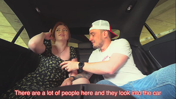 Gulping Down A Hot Load In The Cramped Backseat.